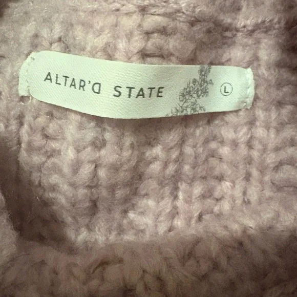 Altar’d State Women's Pink Knit Sweater - Picture 2 of 5